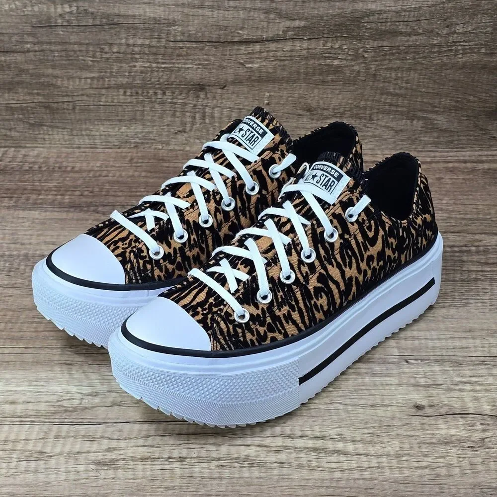 Converse CT All Star Lift Double Stack Platform Leopard Women's Sz 12 Shoes NEW